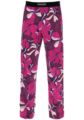 Tom ford pajama pants in floral silk - M Purple