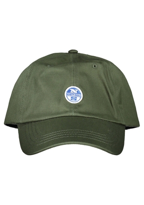 North Sails Green Cotton Cap with Visor and Logo Accent