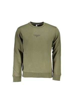 U.S. Grand Polo Vintage Green Crew Neck Fleece Sweatshirt - M