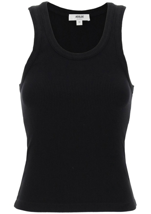 Agolde poppy ribbed tank top - L Black