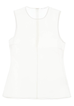 Ami paris sleeveless silk top in - 36 White