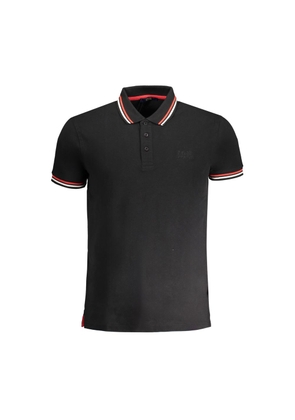 Black Cotton Polo Shirt - M