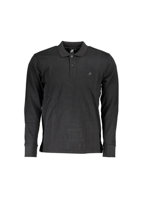 Black Cotton Polo Shirt - M