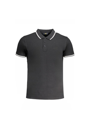 Black Cotton Polo Shirt - M