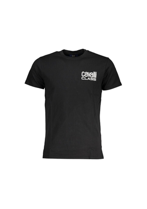 Black Cotton T-Shirt - L