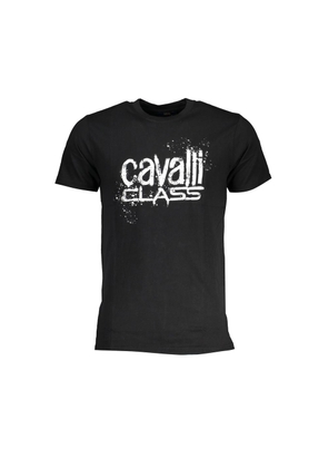 Black Cotton T-Shirt - L