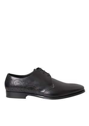 Black Leather Derby Men Formal Shoes Dress - EU41.5/US8.5