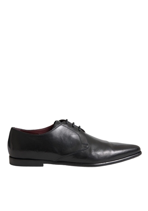 Black Leather Derby Formal Dress Men Shoes - EU44/US11