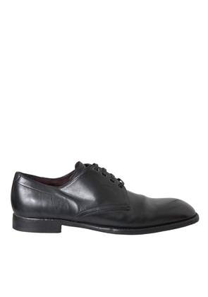 Black Leather Derby Formal Dress Men Shoes - EU43/US10