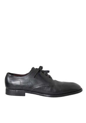 Black Leather Derby Formal Dress Men Shoes - EU44/US11