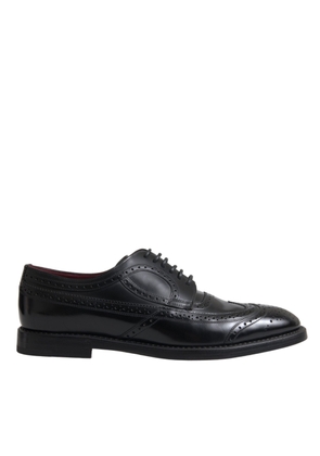 Black Leather Oxford Wingtip Formal Men Shoes - EU42/US9