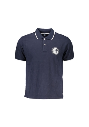 Blue Cotton Polo Shirt - S