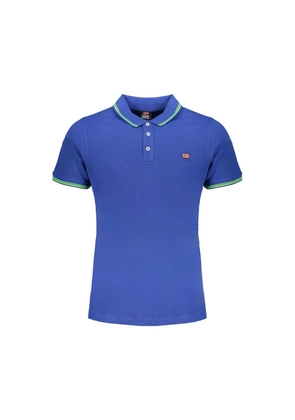 Blue Cotton Polo Shirt - M