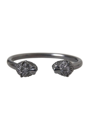 Black Rhodium Lion Bangle Bracelet Women - S