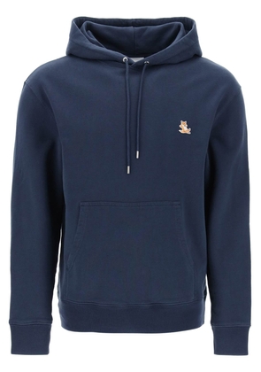 chillax fox hooded sweatshirt - M Blue