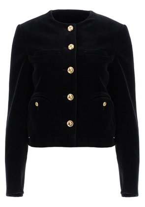 cotton velvet bolero jacket in - 0 Black