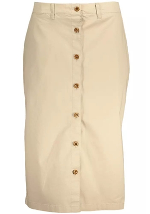 Gant Chic Beige Longuette Skirt with Classic Button Detail - 34