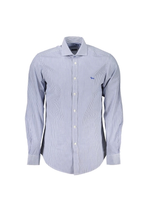 Elegant Blue Organic Cotton Shirt - L