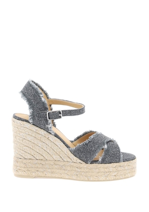 Castaner lurex bromelia wedge sandals - 36 Grey