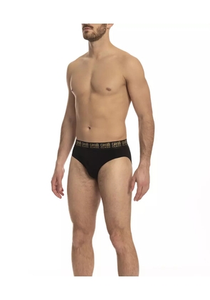 Cavalli Class Black Cotton Underwear - S