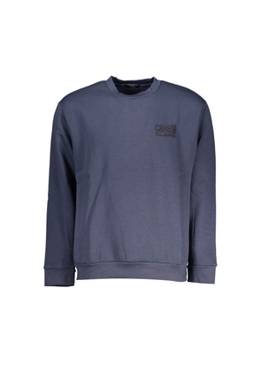 Cavalli Class Blue Cotton Sweater - S