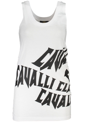 Cavalli Class Elegant Wide-Shoulder Printed Tank Top - XS