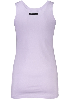 Cavalli Class Elegant Purple Round Neckline Tank Top - M