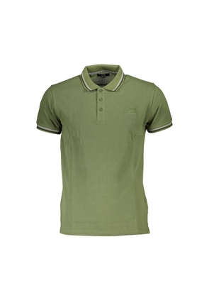 Cavalli Class Green Cotton Polo Shirt - M