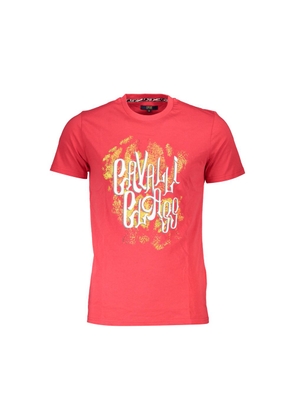 Cavalli Class Red Cotton T-Shirt - M