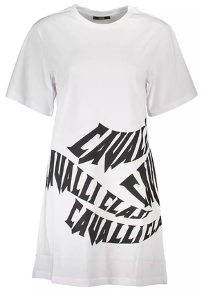 Cavalli Class White Cotton Dress - XS