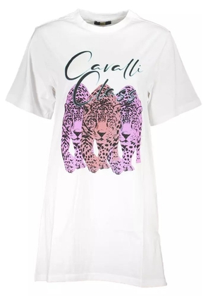 Cavalli Class White Cotton Dress - L