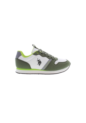 Green Lace-Up Sneakers with Contrasting Details - EU41/US8