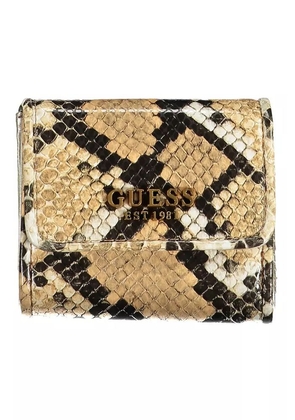 Guess Jeans Elegant Beige Wallet with Contrasting Accents