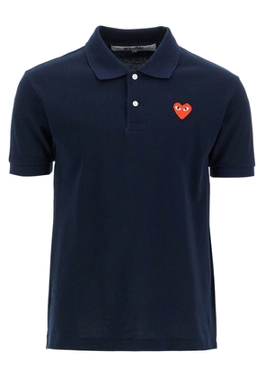 heart polo shirt - L Blue