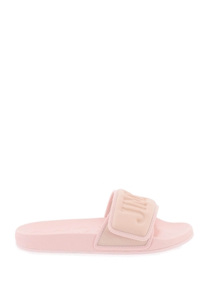 Jimmy choo slides fitz con fascia logata in lycra - 37 Rose