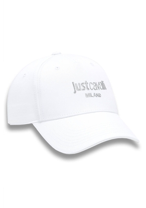 Just Cavalli Chic Embroidered Cotton Visor Cap