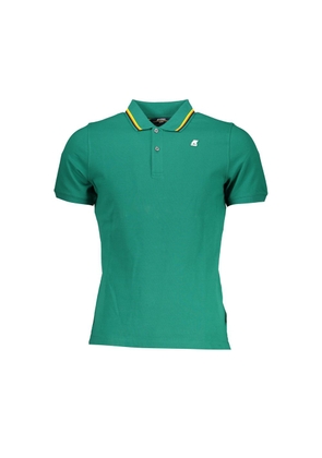 Green Cotton Polo Shirt - S