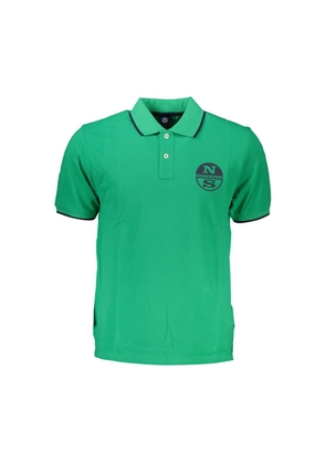 Green Cotton Polo Shirt - S