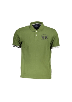 La Martina Chic Green Cotton Blend Polo Shirt - L