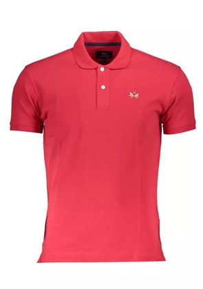 La Martina Pink Cotton Polo Shirt - XL