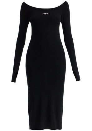 lightweight knit midi dress - 40 Black