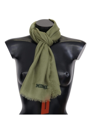 Missoni Green Cashmere Unisex Neck Wrap Scarf