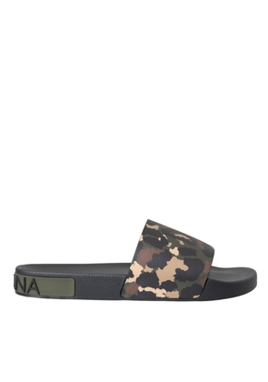 Multicolor Camouflage Leather Beachwear Men Shoes - EU48/US15