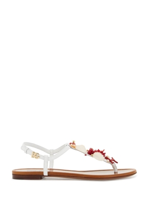 nappa flip-flops with coral - 37 White