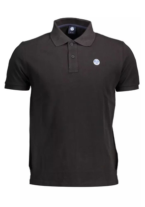 North Sails Black Cotton Polo Shirt - L