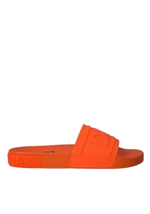 Orange Rubber Slides Sandals Beachwear Shoes - EU41/US8