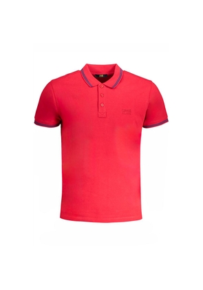 Red Cotton Polo Shirt - M