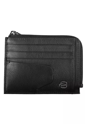 Piquadro Sleek Black Leather Card Holder with RFID Blocker