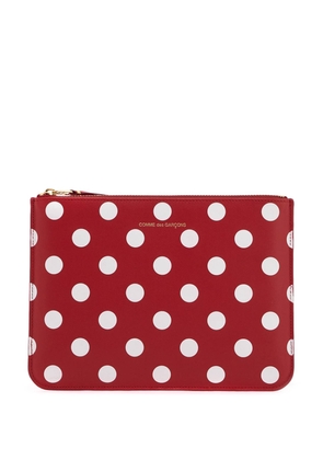 polka dot leather pouch bag - OS Pink