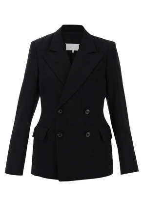 slim-fit wool jacket with a fitted waist - 42 Black